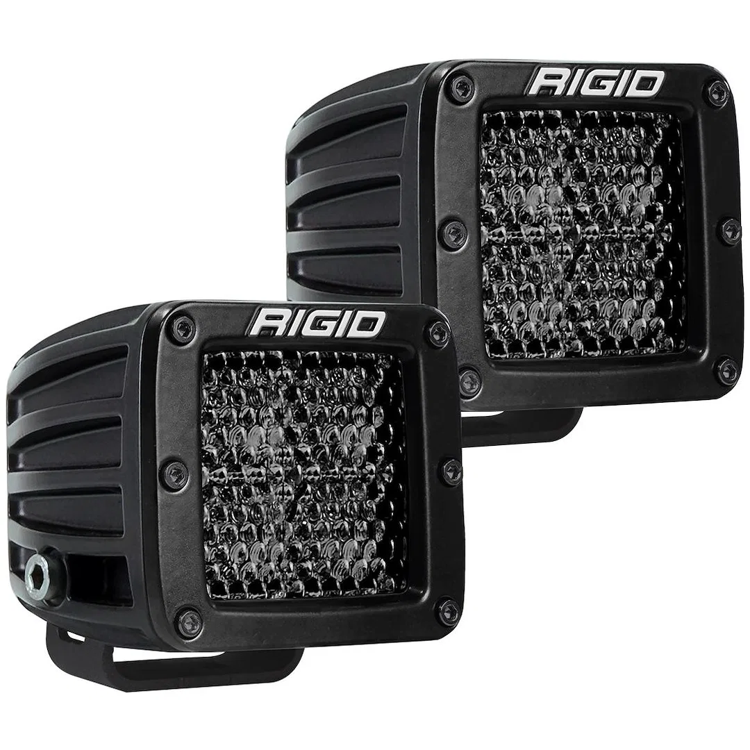 202513BLK – RIGID IND Driving/ Fog Light, LED Bulb Clear Bulbs 3 Inch Square 30 Watt Bulbs Amp Draw 2.1 AMP Diffused ...